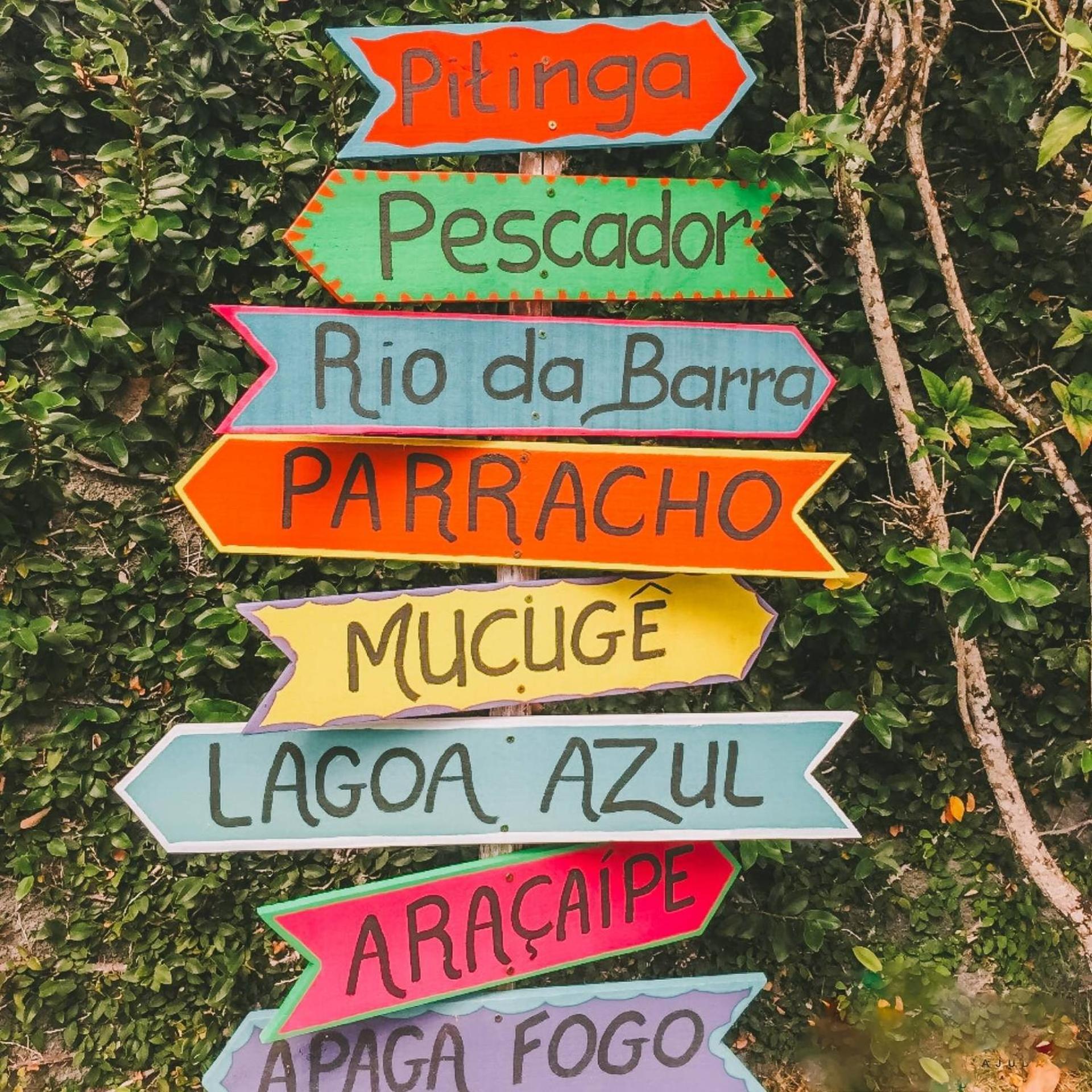 Parador 7 Bangalo, Praia Do Parracho, 1,0 Km Da Rua Mucuge Порту-Сегуру Экстерьер фото