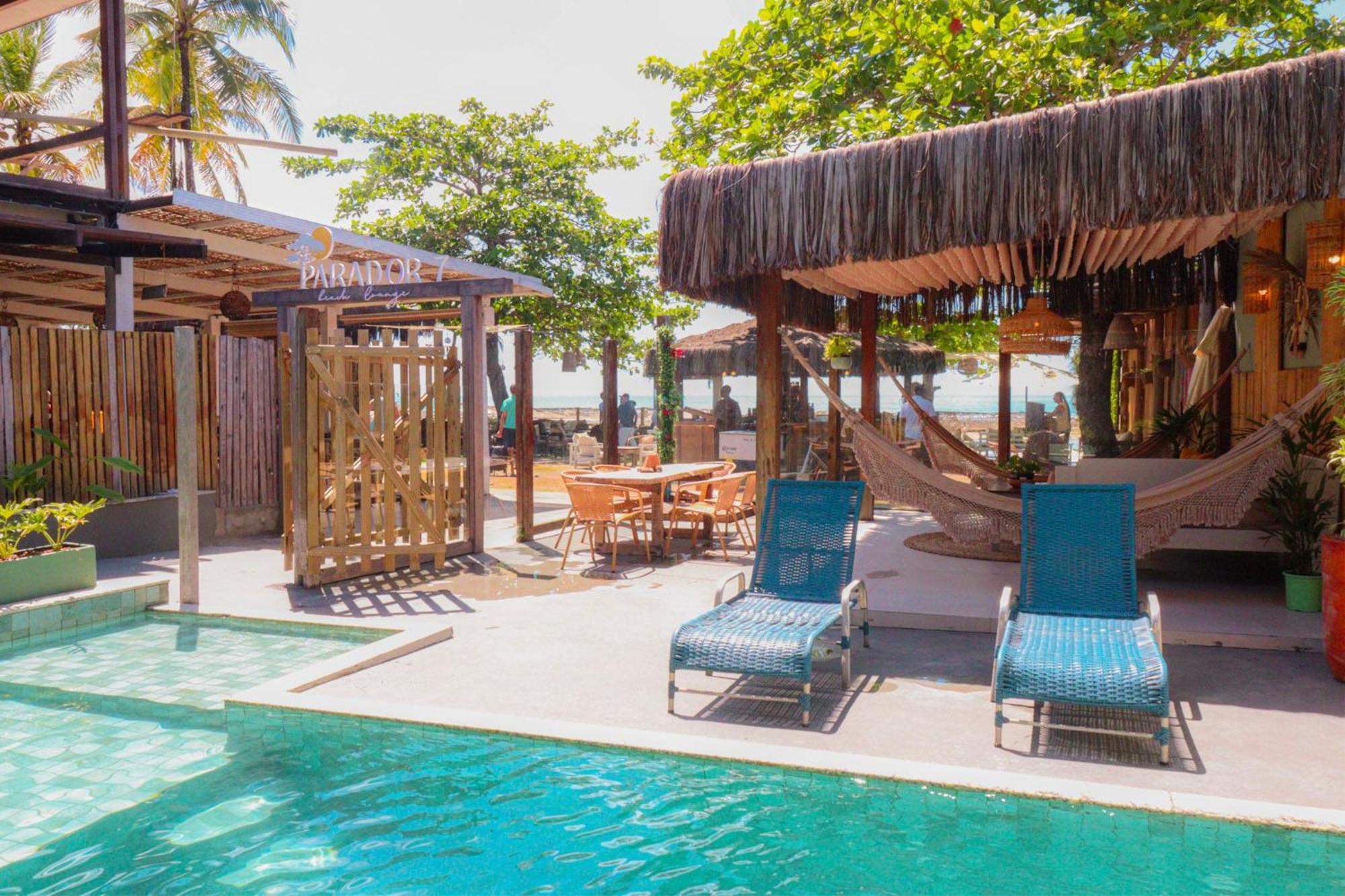 Parador 7 Bangalo, Praia Do Parracho, 1,0 Km Da Rua Mucuge Порту-Сегуру Экстерьер фото